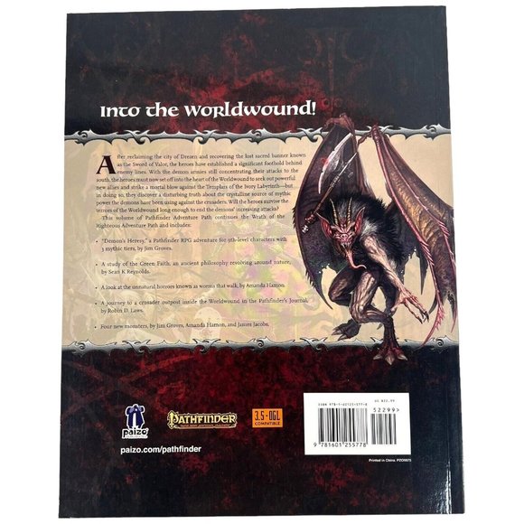 Pathfinder Adventure Path Wrath of the Righteous Demons Heresy Part 3 #75 Book - Picture 3 of 10